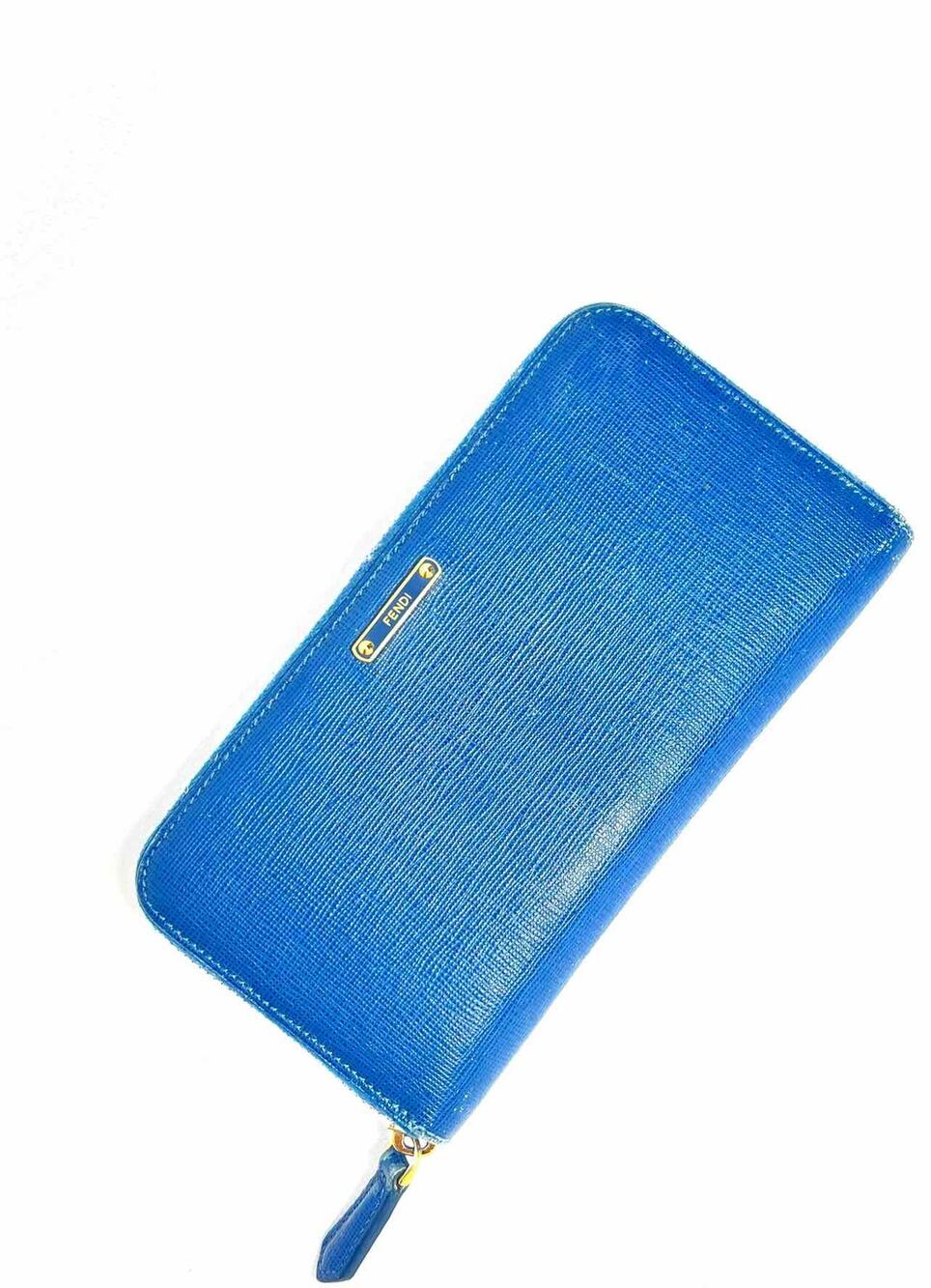 Fendi Navy Textured AS IS Designer Wallet